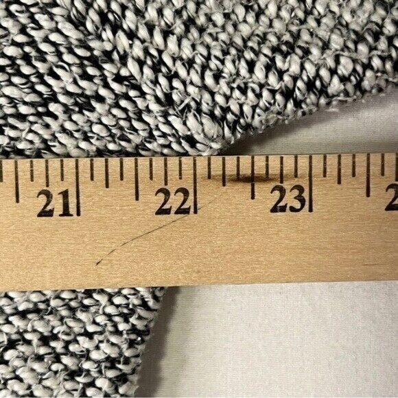 BNCI BLANC NOIR Cardigan Sweater Tunic Length Open Front Womens XL Pockets Black - Picture 11 of 14